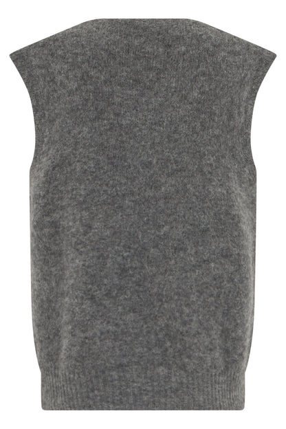 Sleeveless sweater in wool blend RTW
