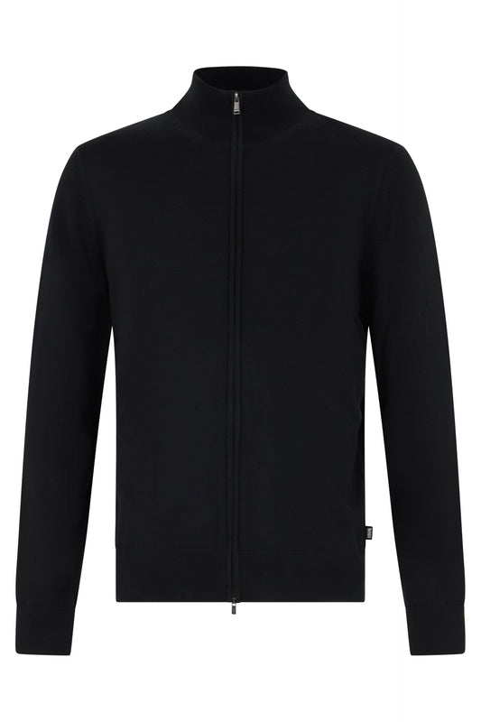 Wool cardigan with zipper RTW