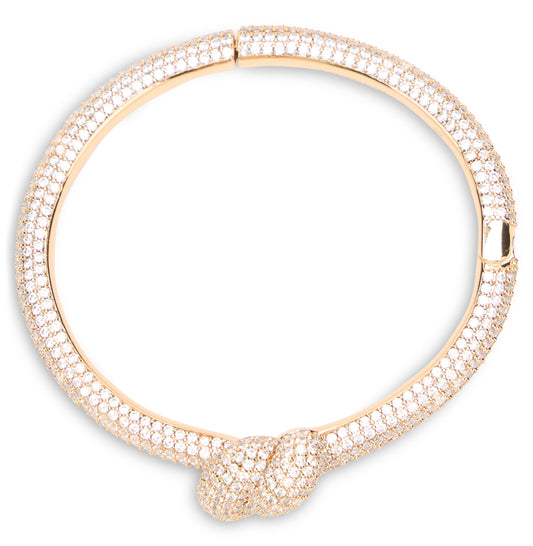 Bracelet with knot and decorative crystals RTW