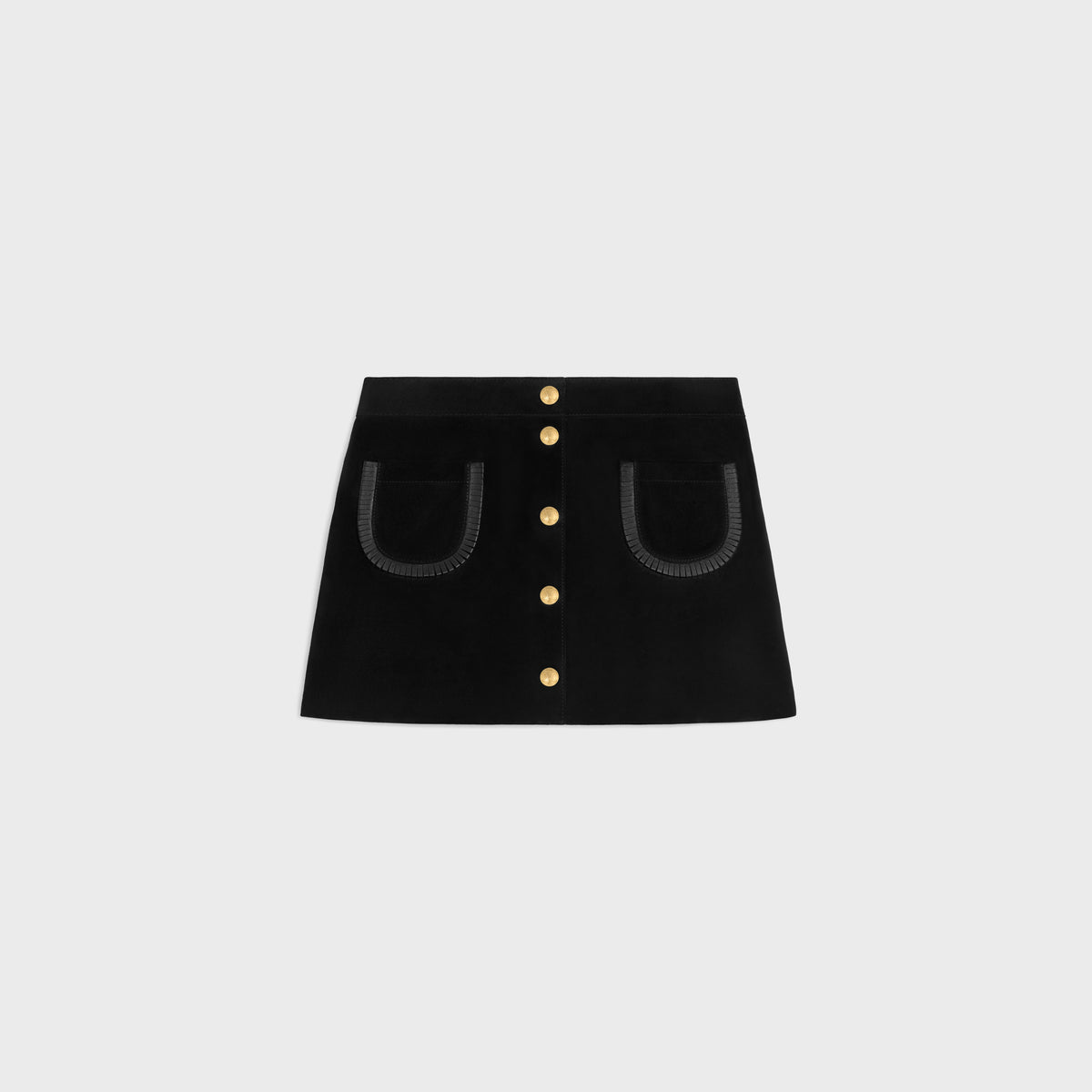 Celine Mini jupe details franges