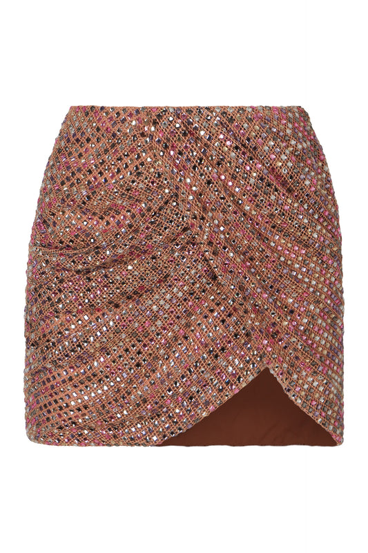 Net skirt with rhinestones RTW