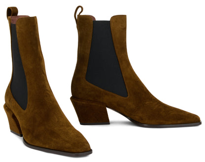 Pointed suede boots SHOES