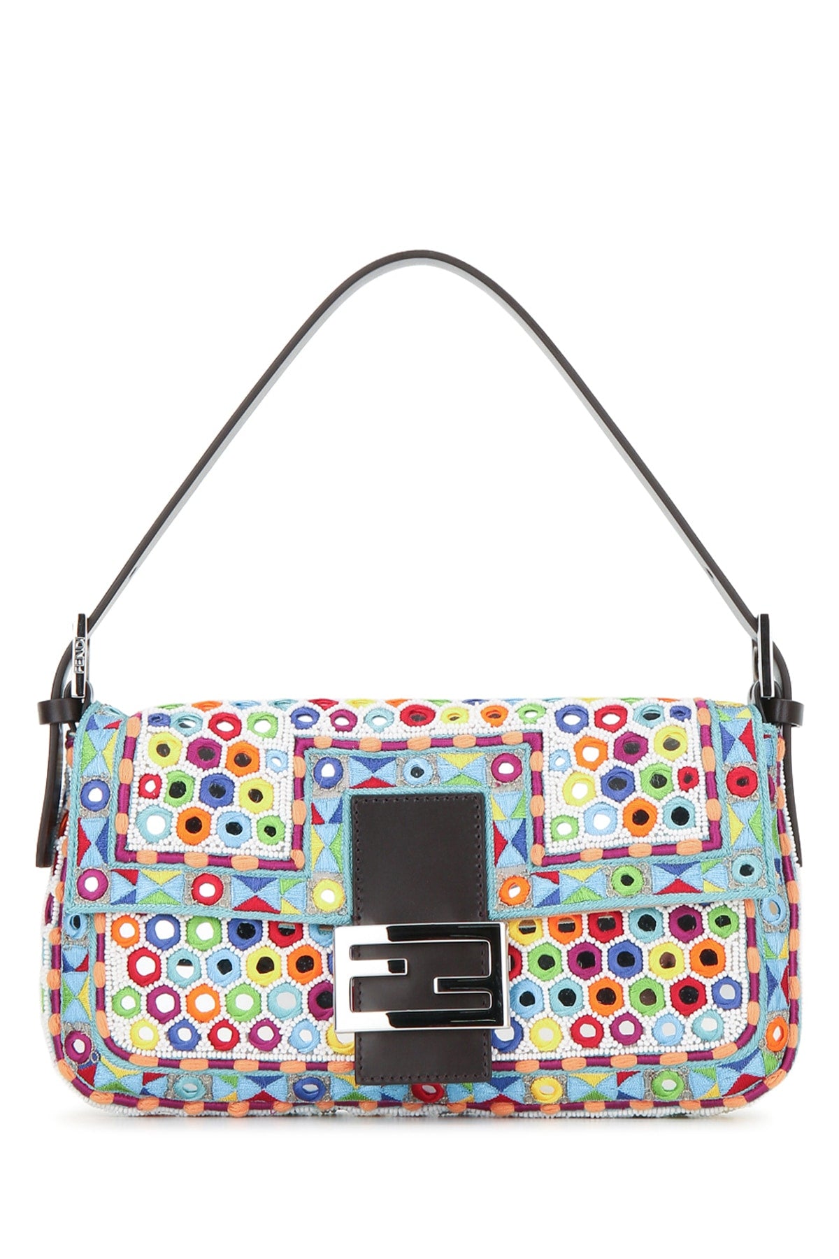 W.FLAP BAG/BAGUETTE/FABRIC+GLASS EMBR HANDBAGS
