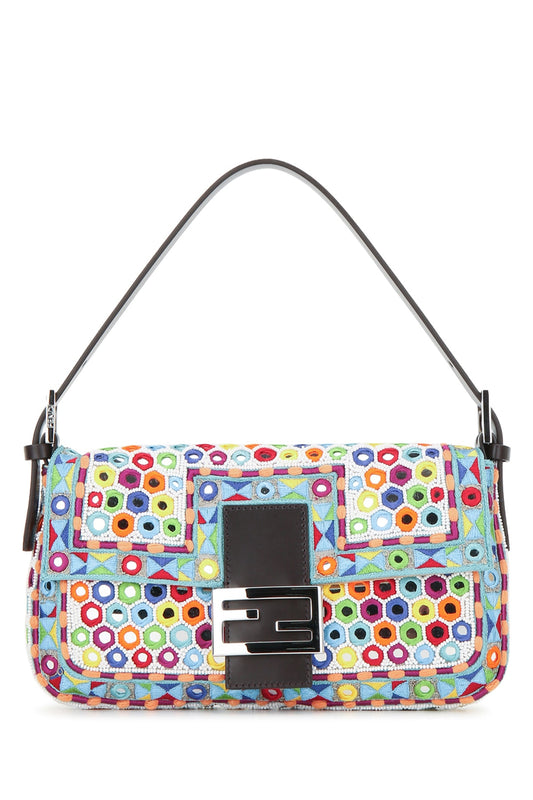 W.FLAP BAG/BAGUETTE/FABRIC+GLASS EMBR HANDBAGS