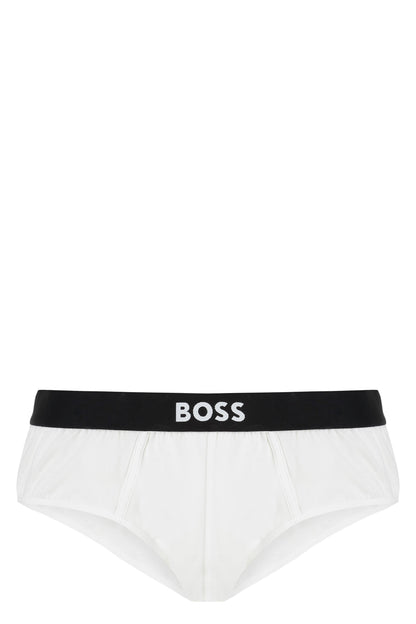 Set of three cotton briefs with logoed elastic band RTW