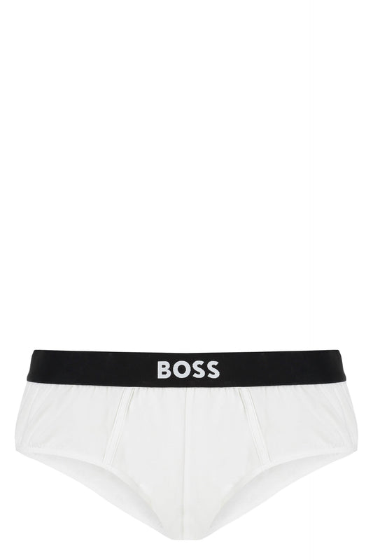 Set of three cotton briefs with logoed elastic band RTW