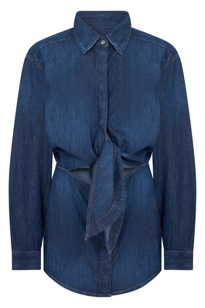 Denim jacket with belt ACC