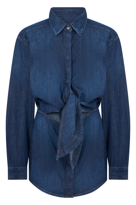 Denim jacket with belt ACC