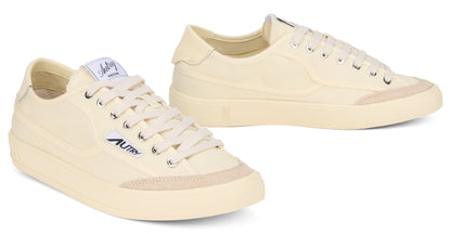 Canvas sneakers with leather inserts SHOES