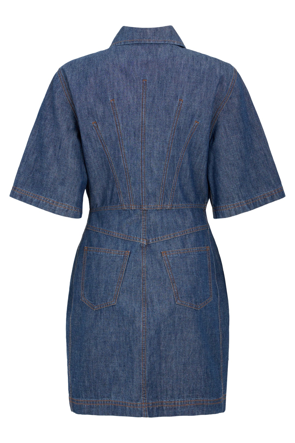 Short denim dress with application RTW