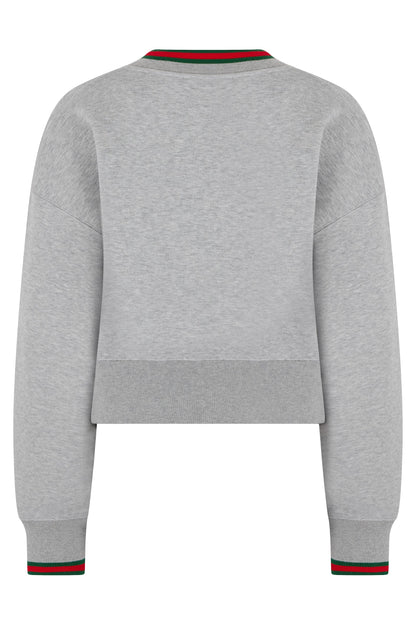 Jersey cotton sweatshirt with Web RTW