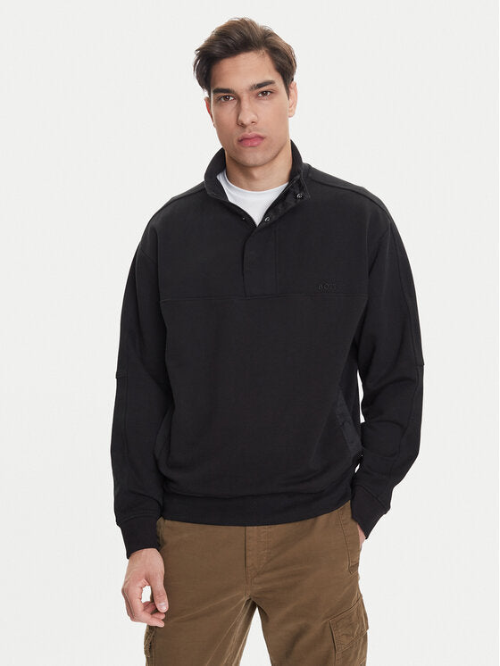 Cotton sweatshirt with high collar and zip RTW