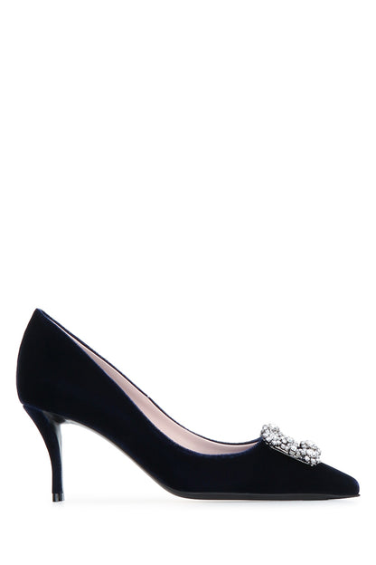 DEC. FLOWER STRASS B. SIN 65 PUMPS