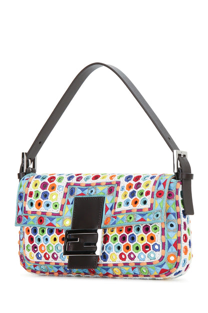 W.FLAP BAG/BAGUETTE/FABRIC+GLASS EMBR HANDBAGS