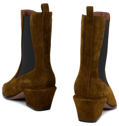 Pointed suede boots SHOES