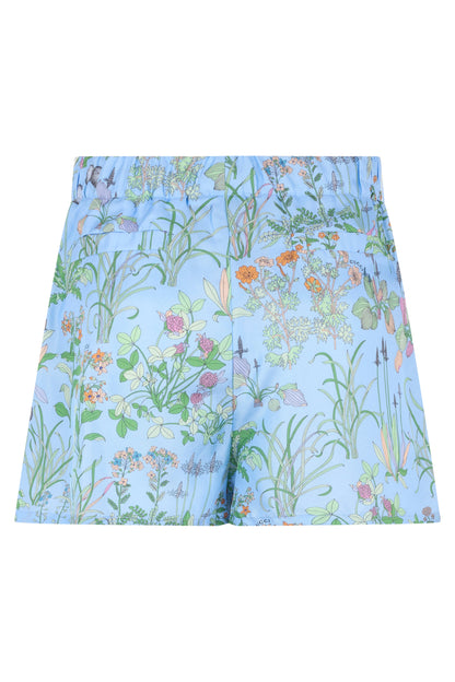 Silk printed twill bermuda RTW