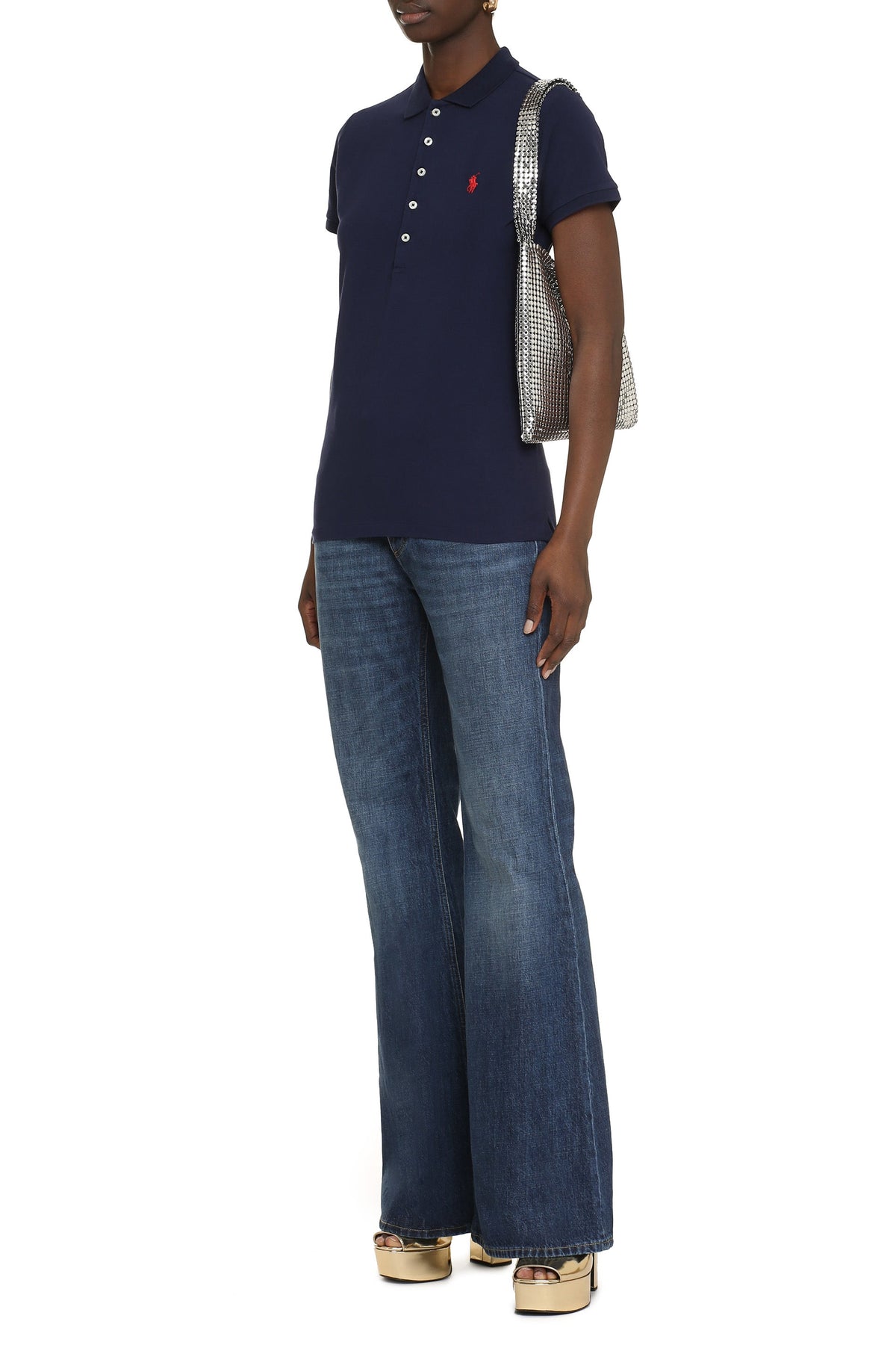 Stretch cotton piqué polo shirt RTW