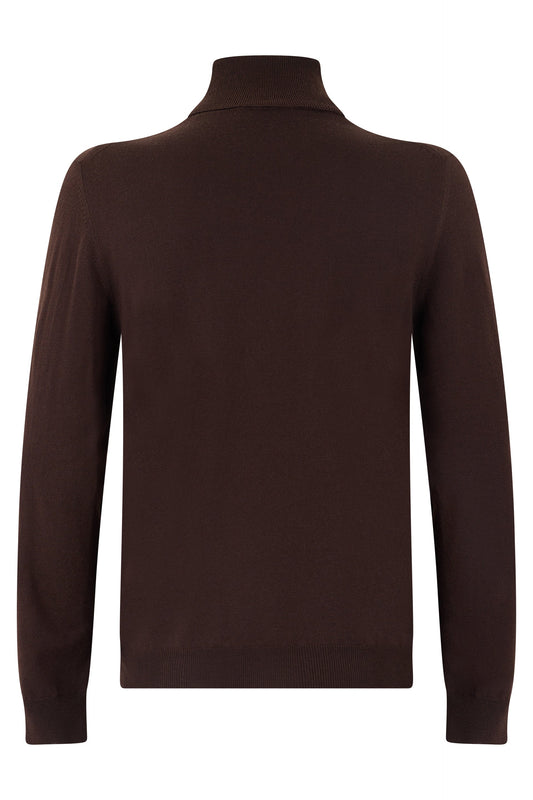 Wool sweater with high collar RTW
