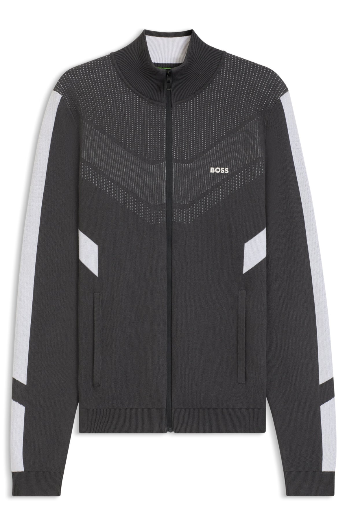 Cotton sweatshirt with zip and high collar RTW