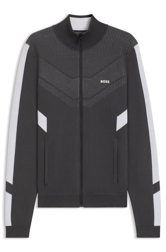 Cotton sweatshirt with zip and high collar RTW