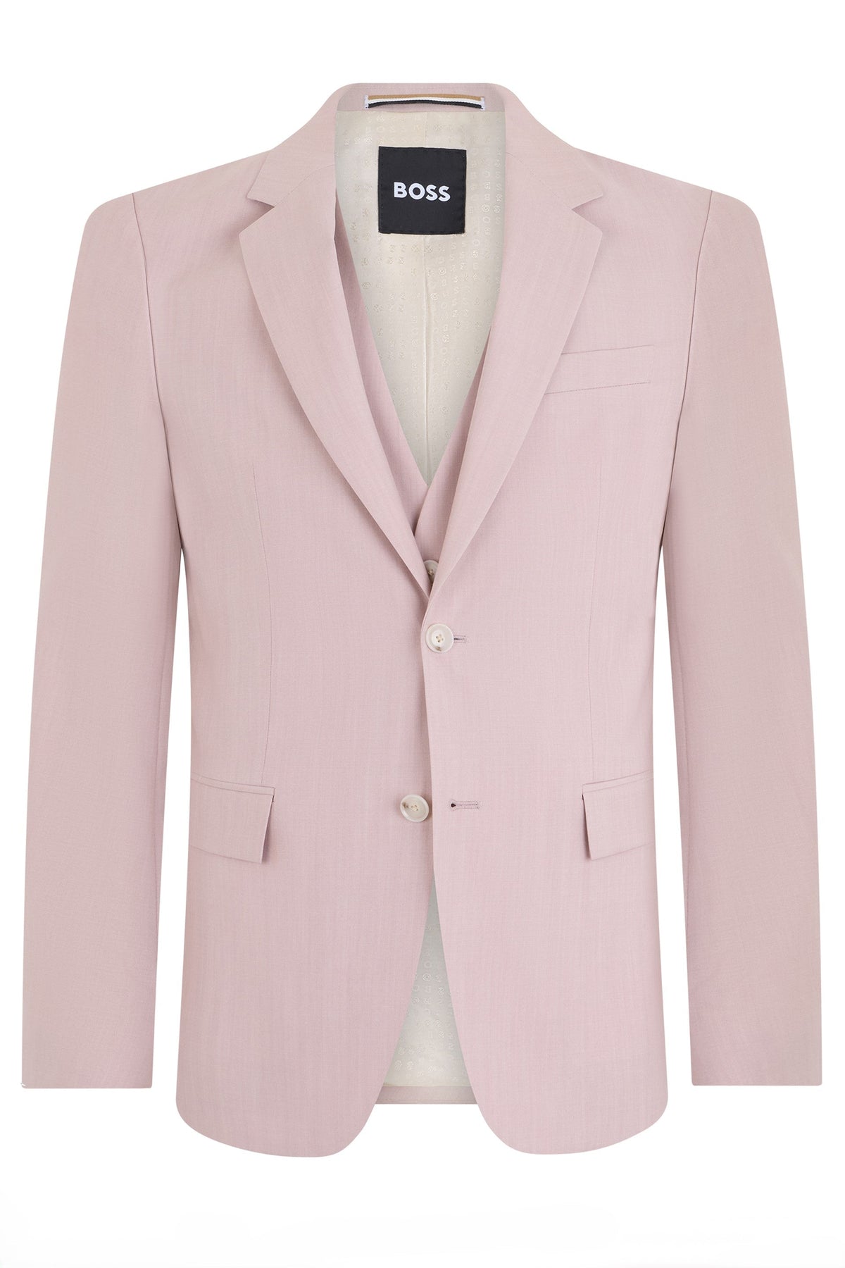 Three-piece slim fit suit in virgin wool RTW