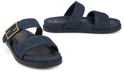 Slippers Fendi Feel in denim RTW