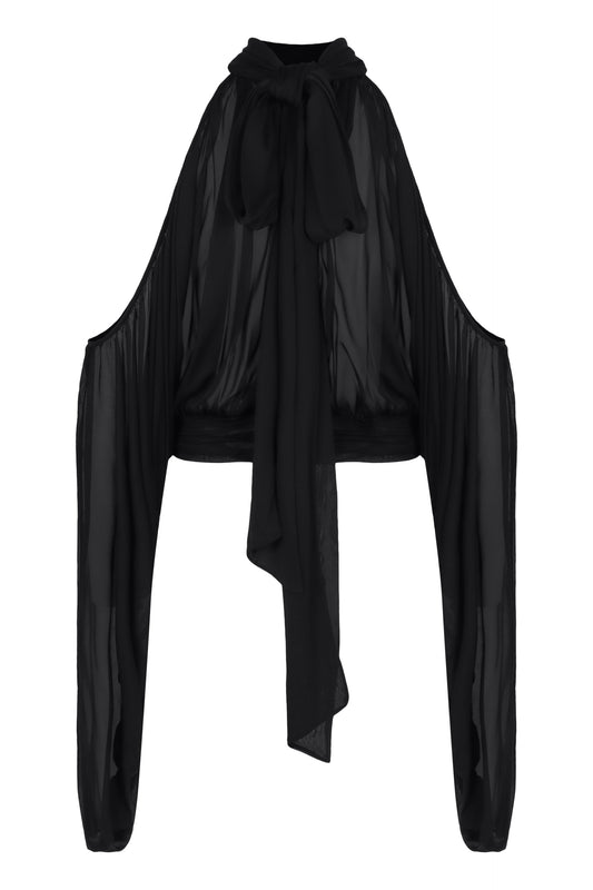 Ruched silk top RTW