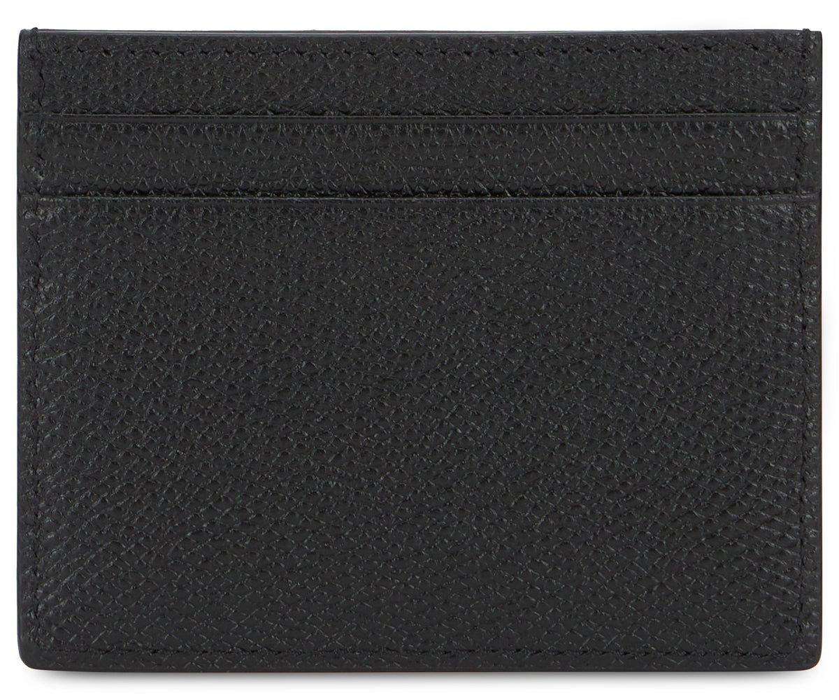 Logo detail leather card holder RTW
