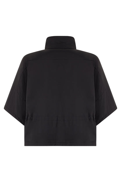 High collar poncho RTW