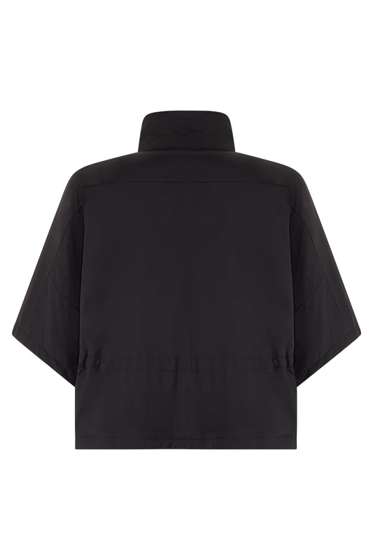 High collar poncho RTW