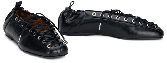 Ballet shoes with eyelets SHOES