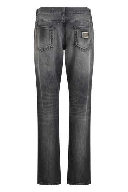 Straight Jeans in Faded Denim RTW