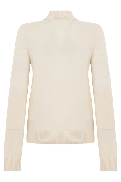 Sweater with zip collar in cashmere RTW