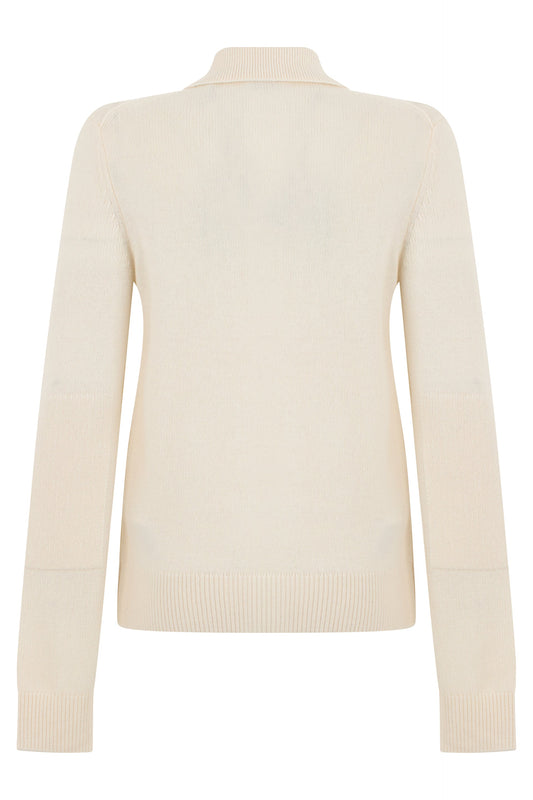 Sweater with zip collar in cashmere RTW