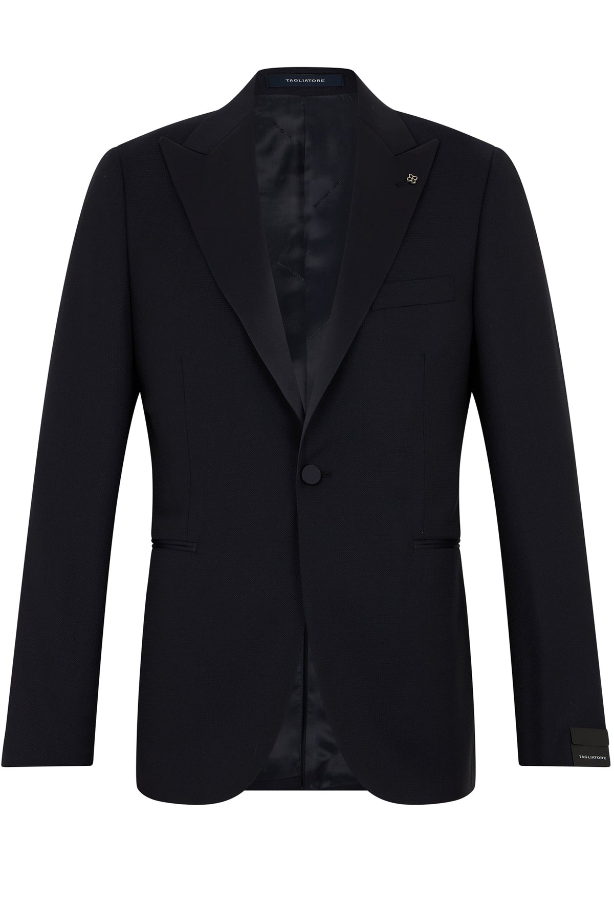 Complete with jacket and pants made of virgin wool RTW