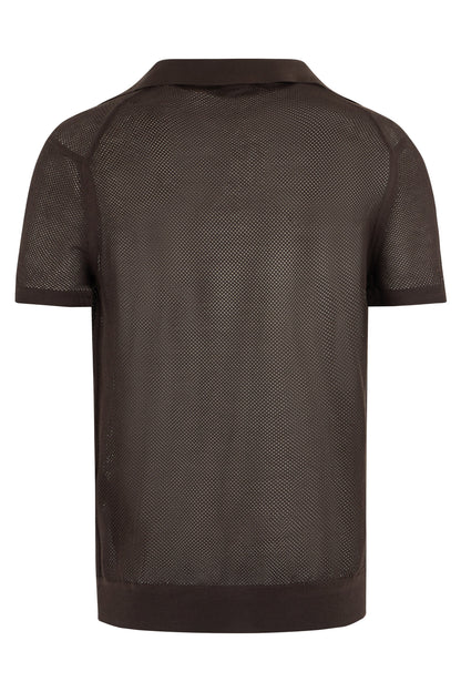 Mesh cotton and silk T-shirt RTW