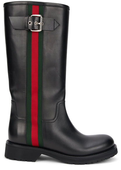 High boots with web band SHOES