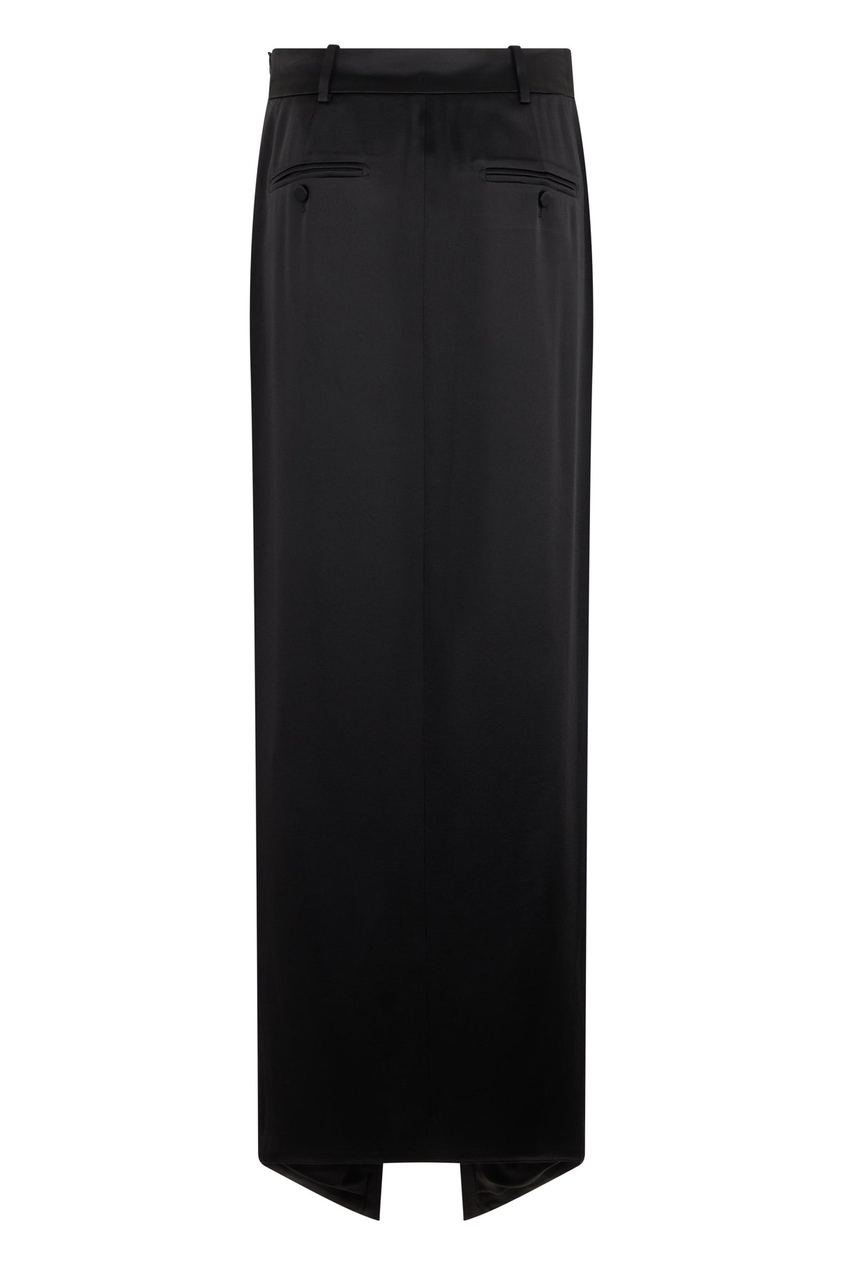 Long satin skirt with slit RTW