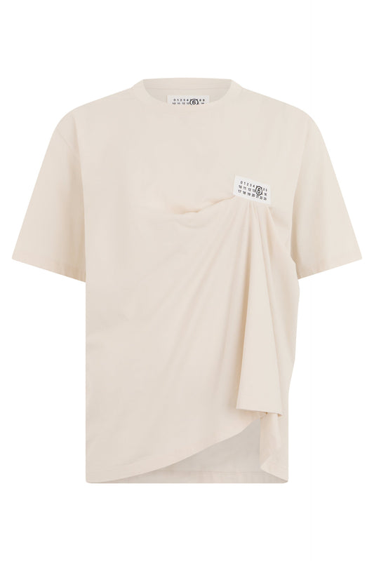 Cotton T-shirt with drape RTW