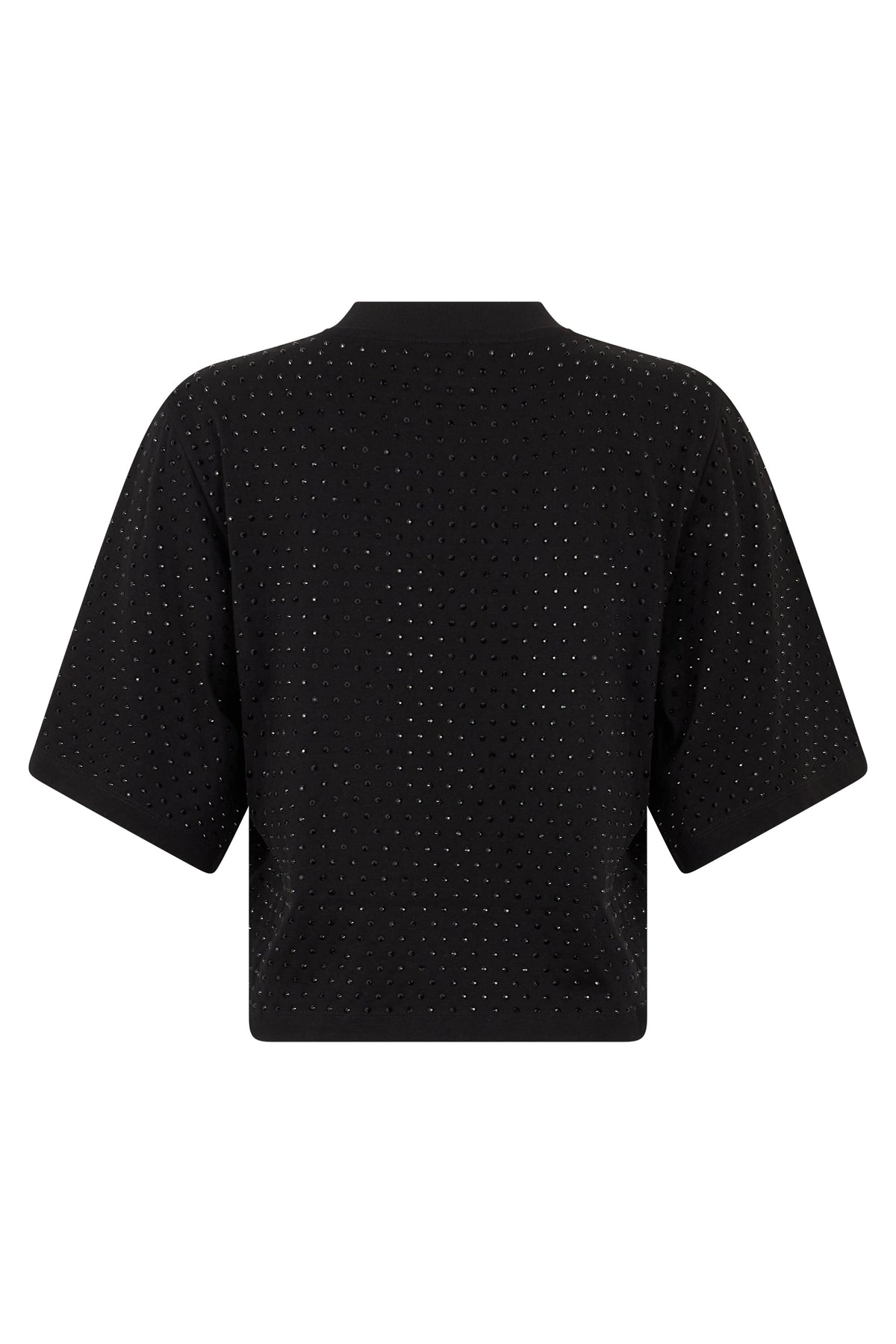 Cotton t-shirt with rhinestones RTW