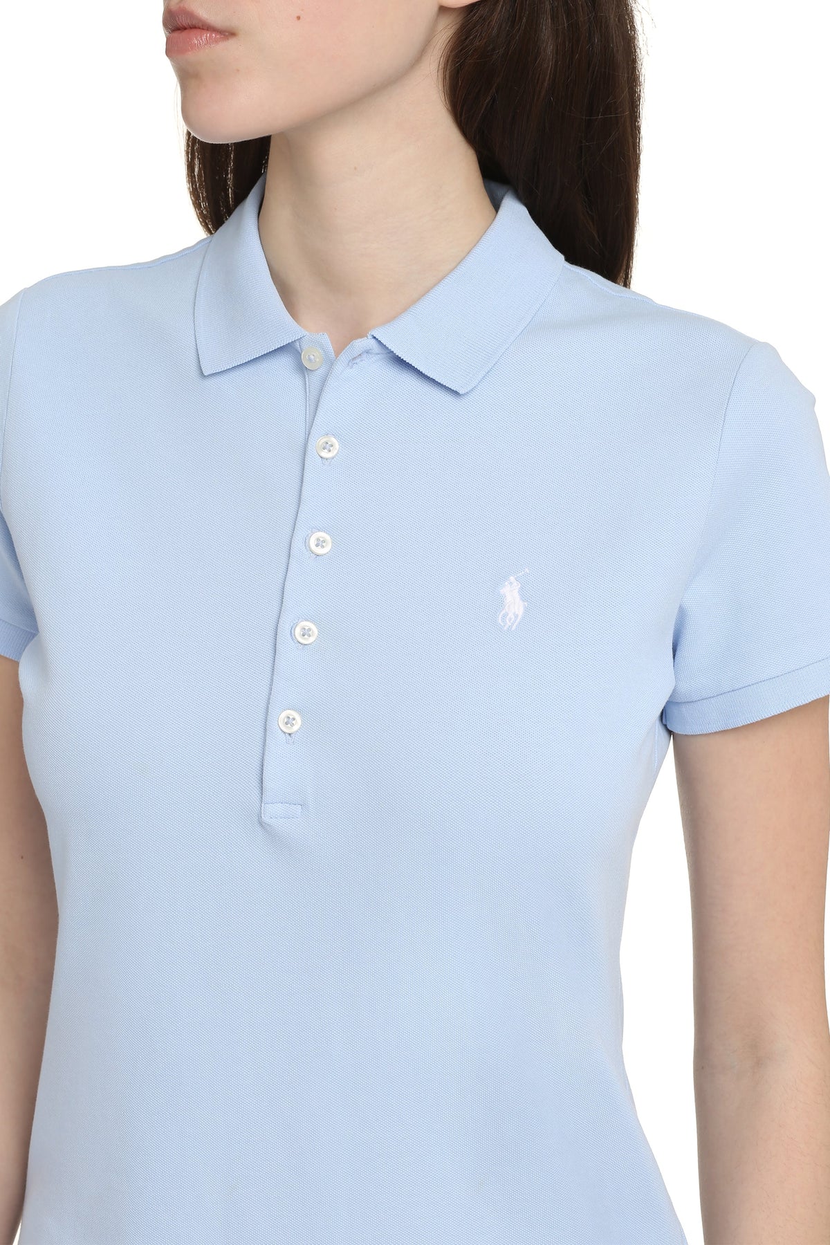 Stretch cotton piqué polo shirt RTW