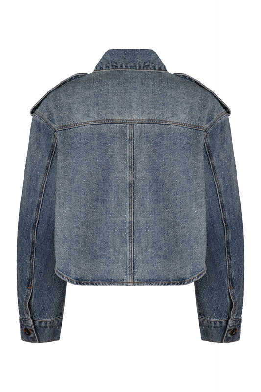 Denim jacket with rhinestones RTW