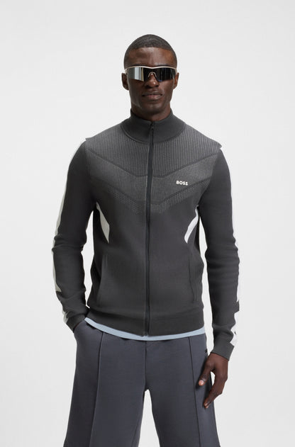 Cotton sweatshirt with zip and high collar RTW