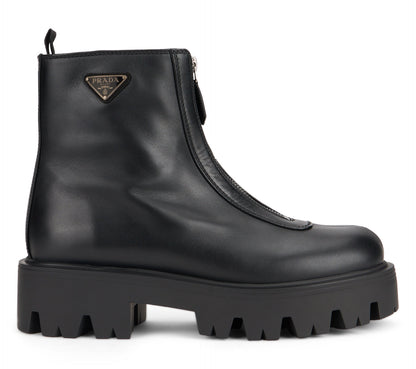 Leather boots with zipper SHOES