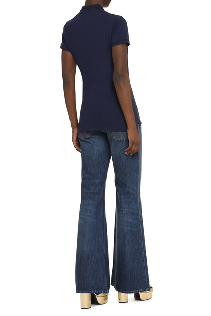 Stretch cotton piqué polo shirt RTW