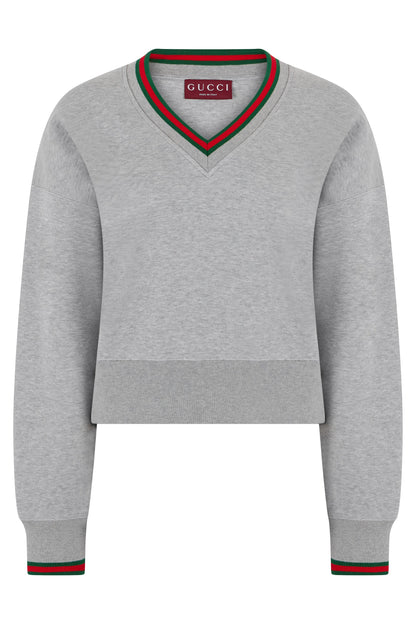 Jersey cotton sweatshirt with Web RTW