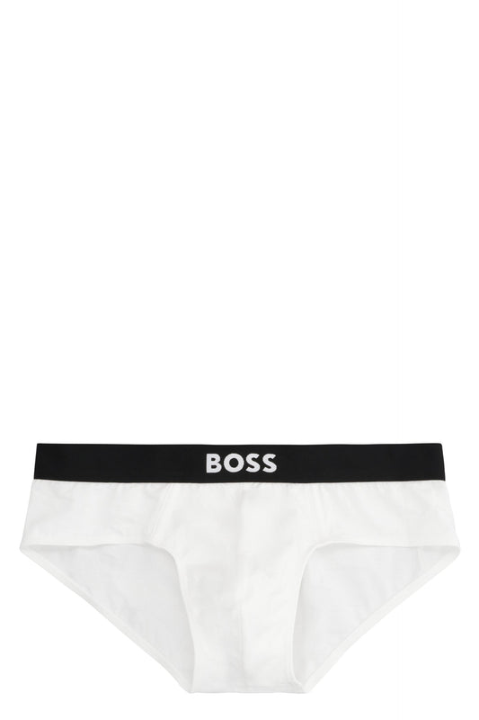 Set of three cotton briefs with logoed elastic band RTW