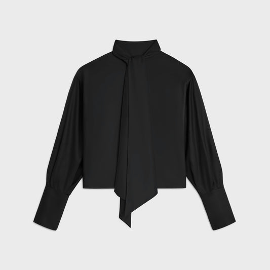 Celine Cropped lavalliere shirt