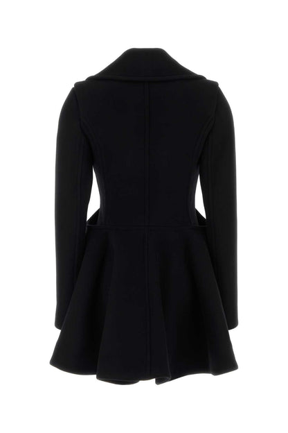 CURVED POCKET COAT WOOL DENIM COATS