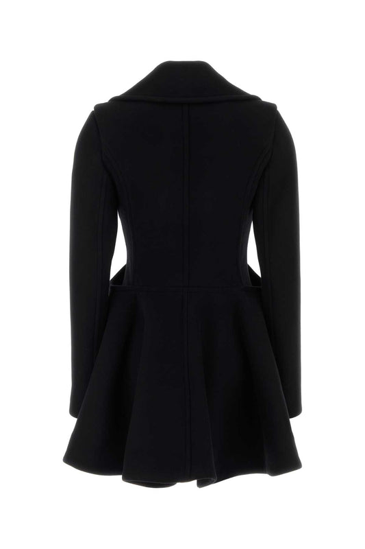 CURVED POCKET COAT WOOL DENIM COATS